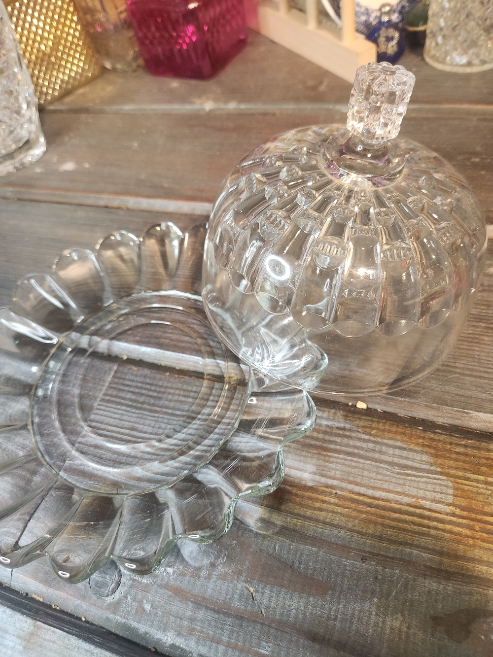 Clear Glass Dome W/ Platter, Entertainment, Catering, Party, Home Decor, - Picture 9 of 9